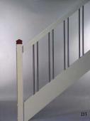 Pfosten “B” mit Kopf “T5″  Handlauf “H3″  Stäbe “M20″