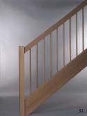 Pfosten “B”  Handlauf “H1″  Stäbe “M22″