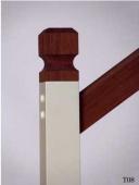 Pfosten “B” mit Kopf “T8″ und Handlauf “H2″